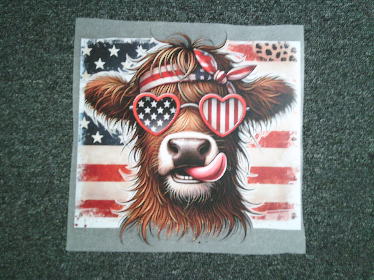 Hippie Highland Cow (MUST BE ADDED TO SHIRT)