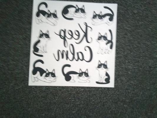 Keep Calm (Relaxing Cats) (MUST BE ADDED TO SHIRT)