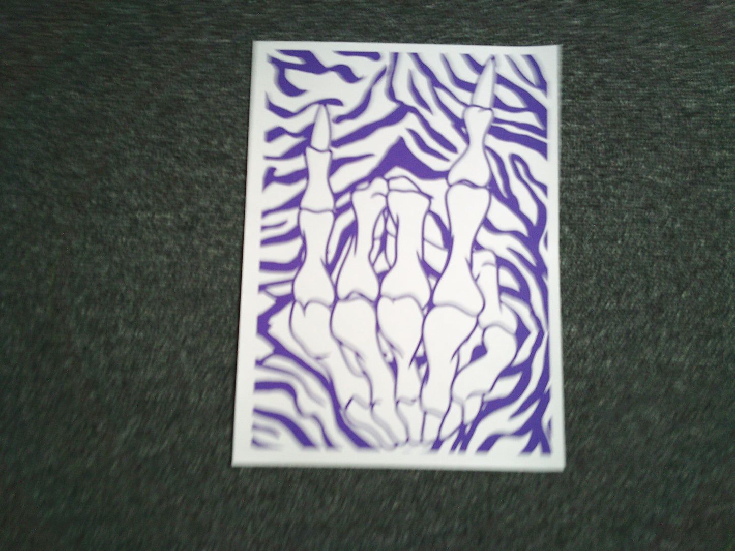 Skeleton Hand Zebra (Purple Design) (MUST BE ADDED TO SHIRT)