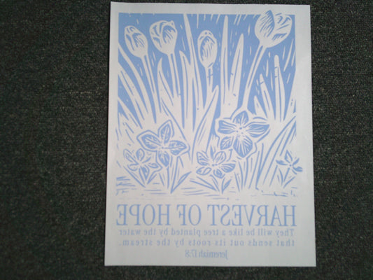 Harvest of Hope (blue print) (MUST BE ADDED TO SHIRT)