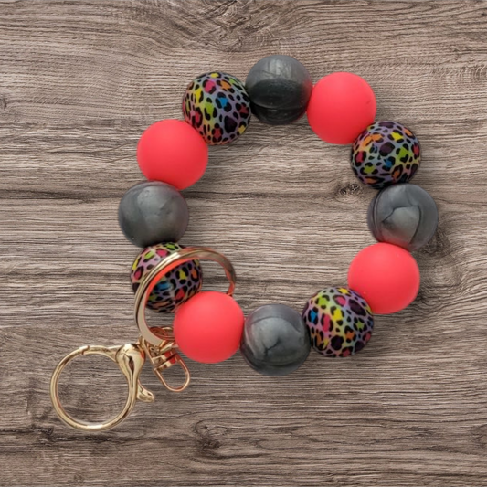 Colorful Leopard Mini Wristlet
